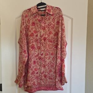 Sunchild One Of A Kind Silk Shirt Dress